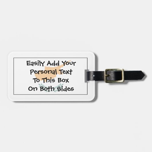 キプロス国旗簡単ID Personal ラゲッジタグ (正面横)