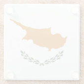 キプロス国旗 ガラスコースター (裏面)