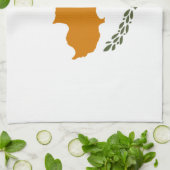 キプロス国旗 キッチンタオル (折り畳み)