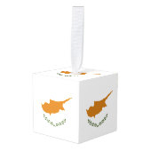 キプロス国旗 キューブオーナメント (正面アングル)