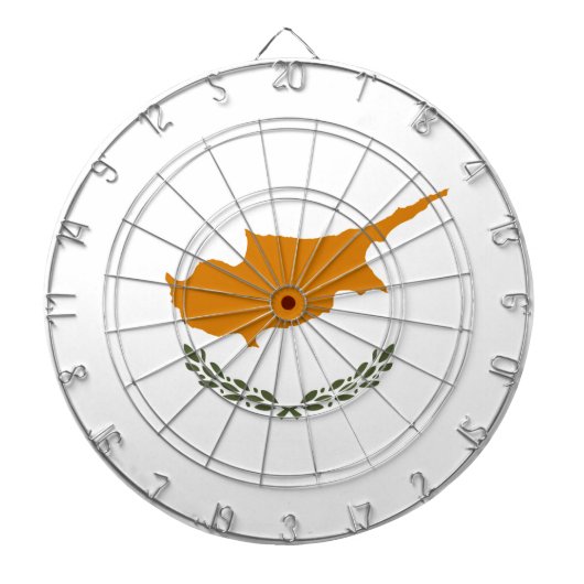 キプロス国旗（ギリシャ・キプロス） ダーツボード (正面)