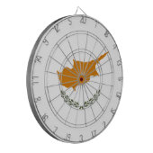 キプロス国旗（ギリシャ・キプロス） ダーツボード (正面左)