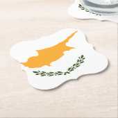 キプロス国旗 ペーパーコースター (アングル)