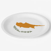 キプロス国旗 ペーパープレート (アングル)