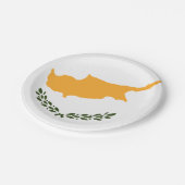 キプロス国旗 ペーパープレート (アングル)