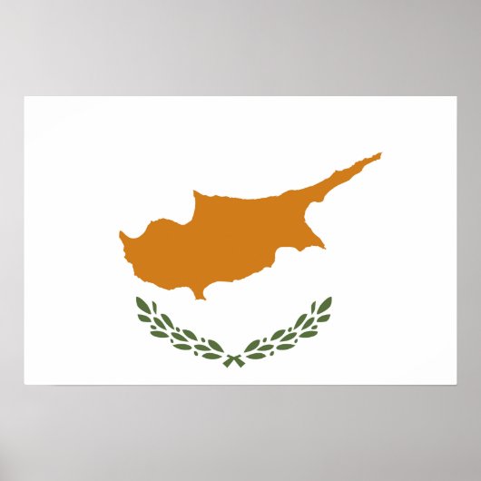 キプロス国旗 ポスター (正面)