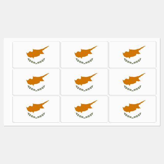 キプロス国旗 ラベル (シート)