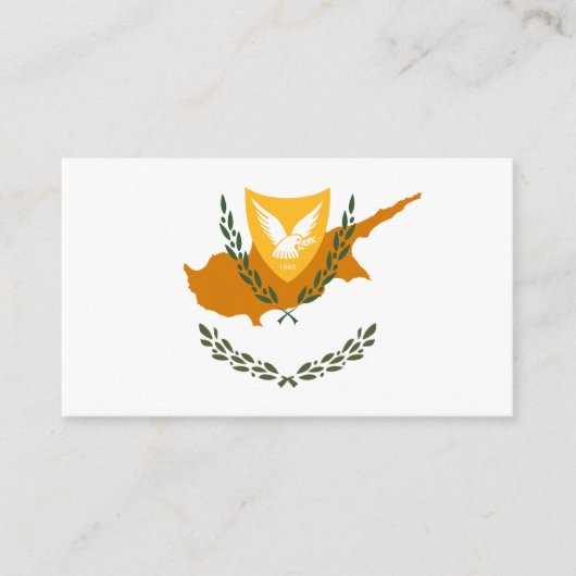 キプロス国旗&紋章、キプロス国旗 名刺 (正面)