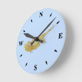 キプロス地図時計 ラウンド壁時計 (傾斜)