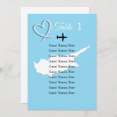 キプロス挙式 席次表 マップ カード (正面/裏面)