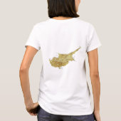 キプロス旗+地図+テキストTシャツ Tシャツ (裏面)