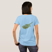 キプロス旗+地図Tシャツ Tシャツ (裏面フル)