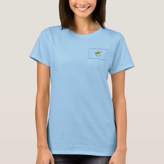 キプロス旗+地図Tシャツ Tシャツ (正面)