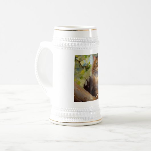 キプロス猫 ビールジョッキ (正面左)