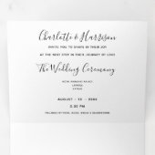 キプロス結婚の行き先結婚式 三つ折り招待状 (内部最初)