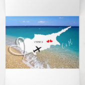 キプロス結婚の行き先結婚式 三つ折り招待状 (内部中)