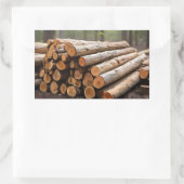 キプロス薪パイル 長方形シール (バッグ)