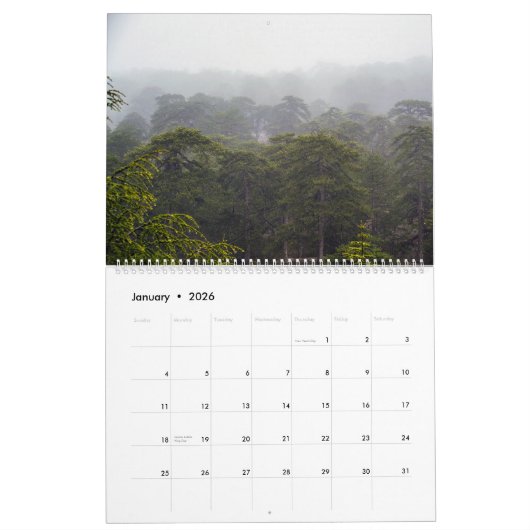 キプロス風景暦 カレンダー (1月 2026)