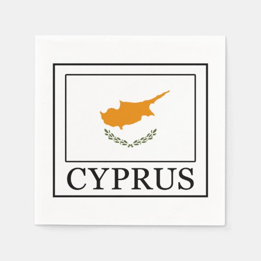 キプロス スタンダードカクテルナプキン (正面)