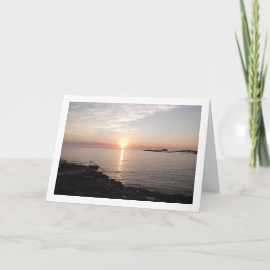 キプロス、パフォスの夕日 カード (正面)