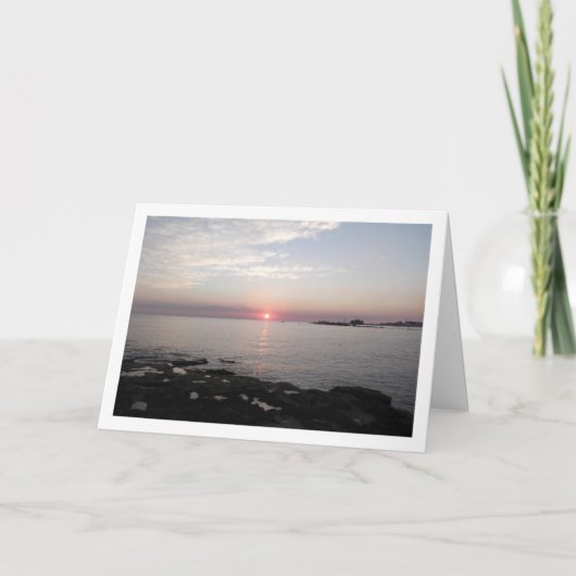 キプロス、パフォスの夕日 カード (正面)