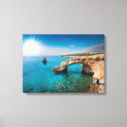 キプロス、恋人の橋 キャンバスプリント (正面)