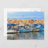 キプロット魚釣りボート ポストカード (正面/裏面)