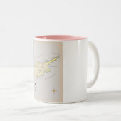 キプ図解入りの、写真付きのロスの地図。 ツートーンマグカップ (正面右)