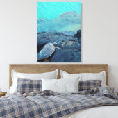 キホロベイハワイの陸地とウミガメのキャンバス キャンバスプリント (インサイチュ (寝室))