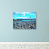 キホロ湾の風光明媚なビューハワイのキャンバスをキャプチャ キャンバスプリント (インサイチュ (ウッドフロア))