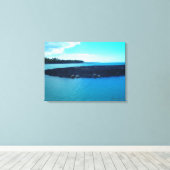 キホロ湾ターレス海岸線風光明媚なハワイのキャンバス キャンバスプリント (インサイチュ (ウッドフロア))