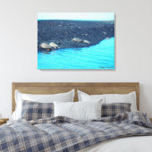 キホロ湾ハワイ風光明媚なキャンバスプリントの亀 キャンバスプリント (インサイチュ (寝室))