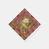 キホーテガーリーバロック旧世界フランスのクラシック スタンダードカクテルナプキン (角)