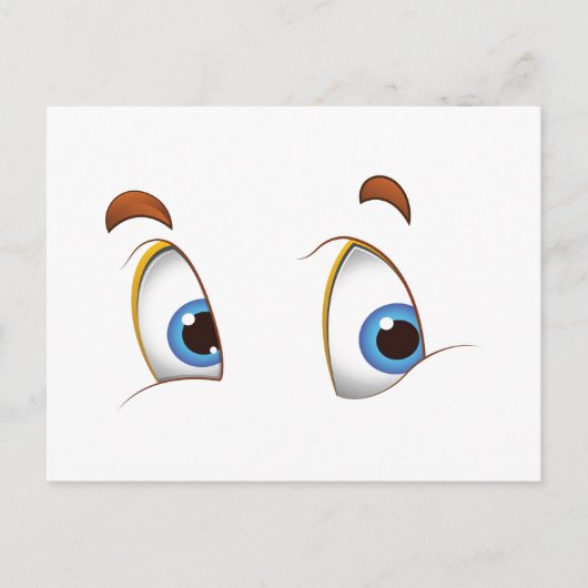 キミの青い目を見ている ポストカード (正面)