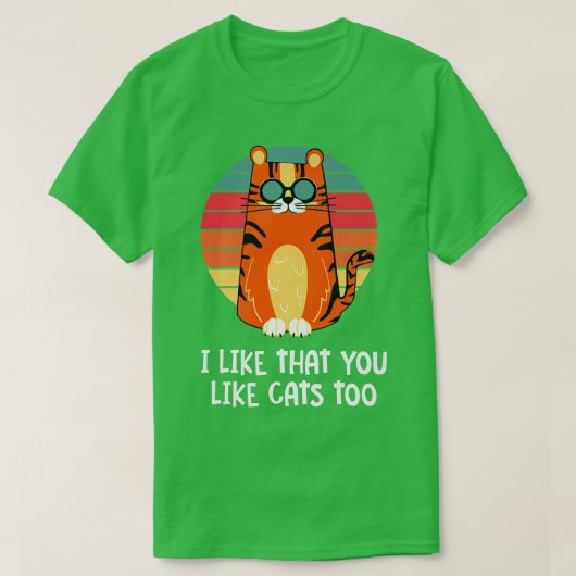 キミは猫が好きで、猫好きの友人のキ Tシャツ (デザイン正面)