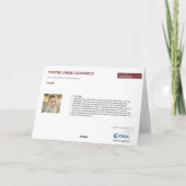 「キミは葉っぱに感動を！」子供たちのCHOCアート サンキューカード (裏面)