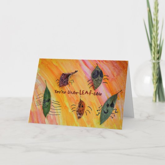 「キミは葉っぱに感動を！」子供たちのCHOCアート サンキューカード (正面)