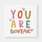 キミエレガントは美しいタイポグラフィ冷蔵庫用マグネット マグネット (正面)