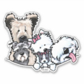 キミーのかわいこちゃん犬の恋人ビニールステッカー シール (正面)