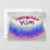キムのお誕生日ケーキポストカード ポストカード (正面/裏面)