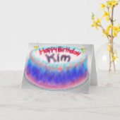 キムズお誕生日ケーキカード カード (黄色い花)