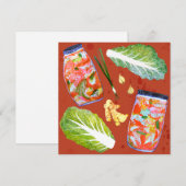 キムチの材料 スパイシー 発酵 水彩 シーズンカード (正面/裏面)