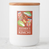 キムチの材料 水彩手描き オリジナルデザイン フードラベル (正面)