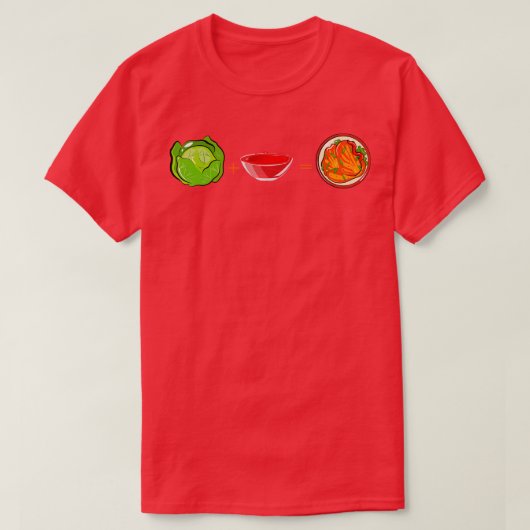 キムチキャベツレッドソース Tシャツ (デザイン正面)