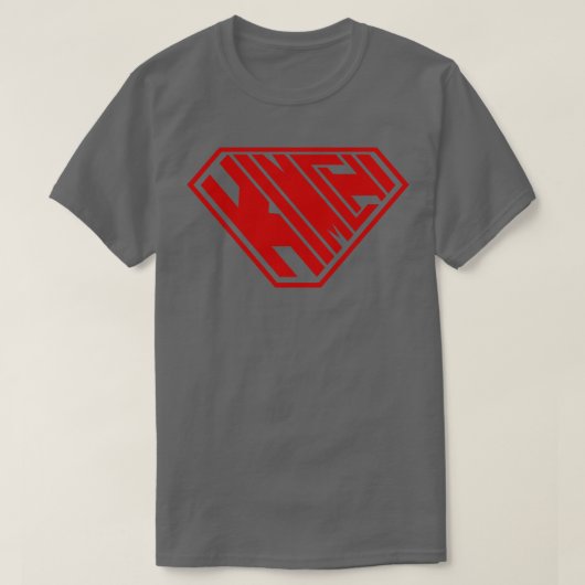 キムチスーパー権限のある赤 Tシャツ (デザイン正面)