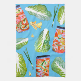 キムチ原料水彩おもしろい発酵 キッチンタオル