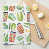 キムチ原料辛い発酵水色 キッチンタオル (四つ折り)