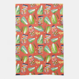 キムチ原料辛い発酵水色 キッチンタオル