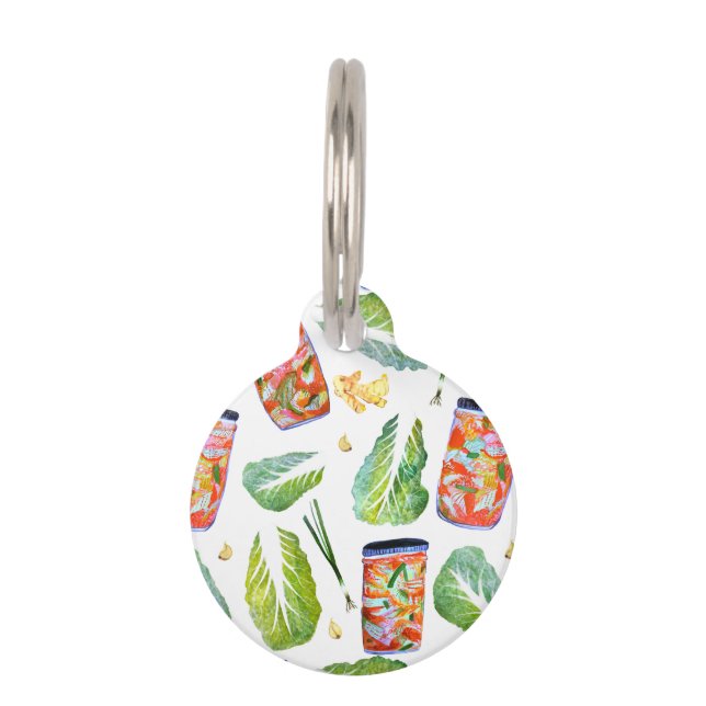 キムチ原料辛い発酵水色 ペット　ネームタグ (正面)