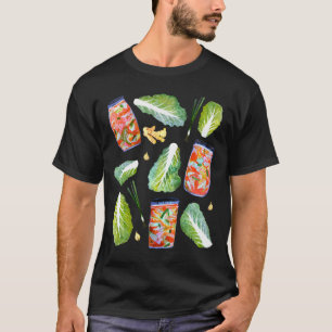キムチ材料おもしろい発酵水彩 Tシャツ